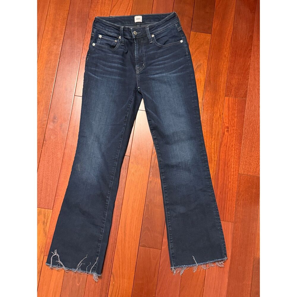 Edwin Lark Ankle Bootcut Jeans Black Raw Hem Women's Size 26
